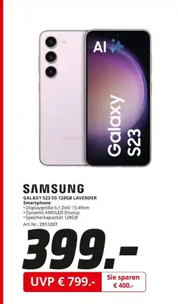 MediaMarkt Samsung galaxy s23 5g 128gb lavender Angebot