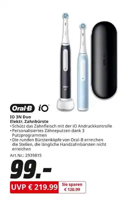 MediaMarkt Oral-b io 3n duo elektr. zahnbürste Angebot