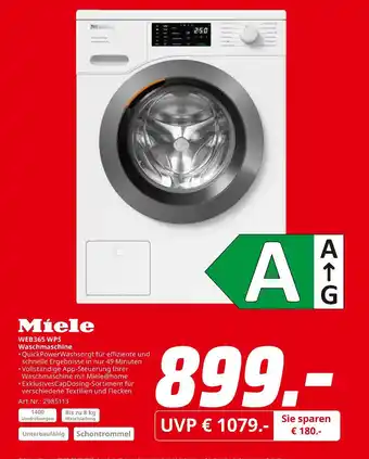 MediaMarkt Miele web365 wps waschmaschine Angebot