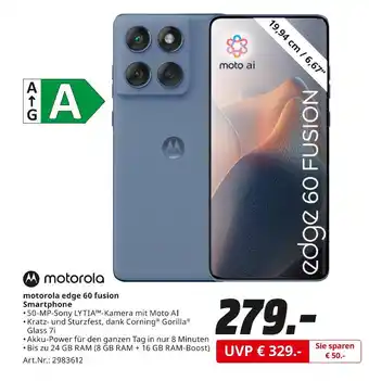 MediaMarkt Motorola edge 60 fusion smartphone Angebot