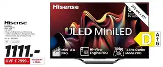 MediaMarkt Hisense 85u7nq mini led tv Angebot