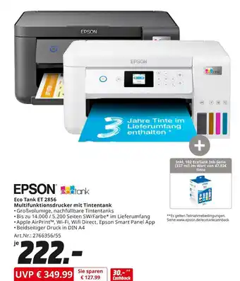 MediaMarkt Epson eco tank et 2856 Angebot
