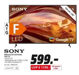 MediaMarkt Sony bravia kd-65x75wl led tv Angebot