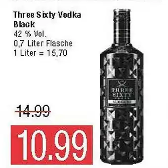 Marktkauf Three Sixty Vodka Black Angebot