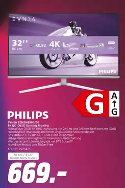 MediaMarkt Philips evnia 32m2n8900/00 4k qd-oled gaming monitor Angebot
