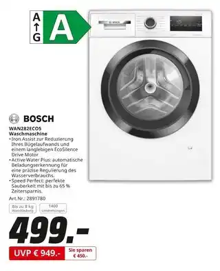 MediaMarkt Bosch wan282eco5 waschmaschine Angebot