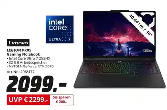 MediaMarkt Lenovo legion pro5 gaming notebook Angebot