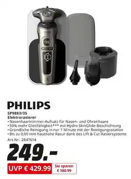 MediaMarkt Philips sp9883/35 elektrorasierer Angebot