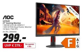 MediaMarkt Aoc u27g4r 27 gaming monitor Angebot