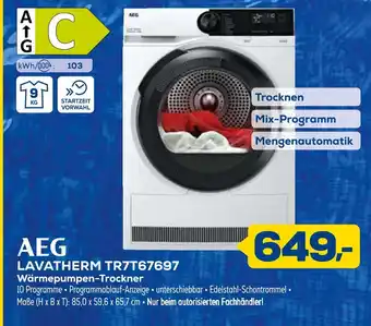 Euronics Aeg lavatherm tr7t67697 wärmepumpen-trockner Angebot