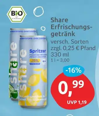 Budni Share erfrischungsgetränk spritzer Angebot