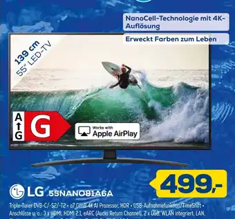 Euronics Lg 55nano81a6a led-tv Angebot