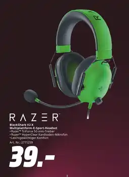 MediaMarkt Razer blackshark v2 x multiplattform-e-sport-headset Angebot