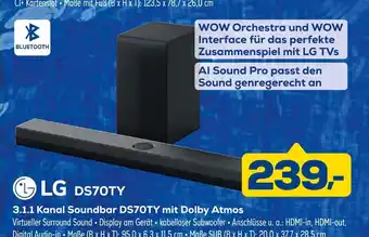Euronics Lg ds70ty 3.1.1 kanal soundbar mit dolby atmos Angebot