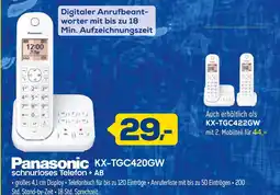 Euronics Panasonic kx-tgc420gw schnurloses telefon + ab Angebot