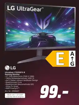 MediaMarkt Lg ultragear 27gs50fx-b gaming monitor Angebot