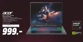 MediaMarkt Acer nitro 17 (an17-42-r7g8) gaming notebook Angebot