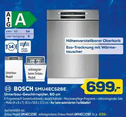 Euronics Bosch smu4ecs28e unterbau-geschirrspüler, 60 cm Angebot