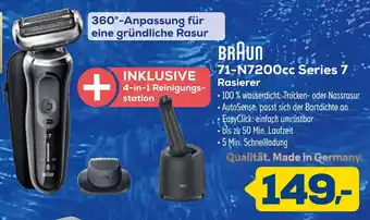 Euronics Braun 71-n7200cc series 7 rasierer Angebot