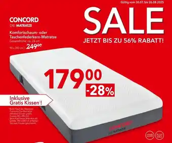 Matratzen Concord Concord komfortschaum- oder taschenfederkern-matratze Angebot