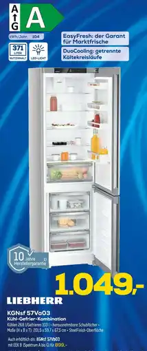 Euronics Liebherr kgnsf 57va03 kühl-gefrier-kombination Angebot