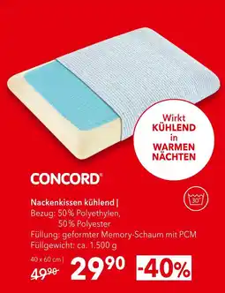 Matratzen Concord Concord nackenkissen kühlend Angebot