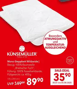 Matratzen Concord Künsemüller mono-steppbett wildseide Angebot