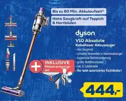 Euronics Dyson v10 absolute kabelloser akkusauger Angebot