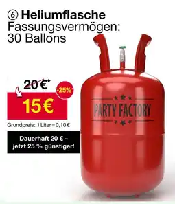 Woolworth Dauerhaft 20 € – jetzt 25 % günstiger!party factory heliumflasche Angebot