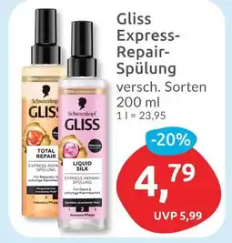 Budni Schwarzkopf gliss express-repair-spülung total repair Angebot