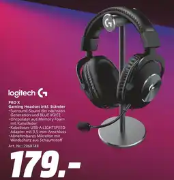 MediaMarkt Logitech pro x gaming headset inkl. ständer Angebot