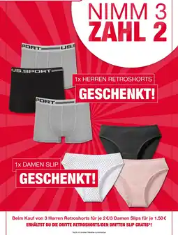 Woolworth Herren retroshorts oder damen slips Angebot