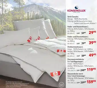 Matratzen Concord Künsemüller feder- und daunenkissen Angebot