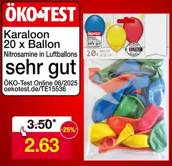 Woolworth Karaloon 20 x ballon Angebot