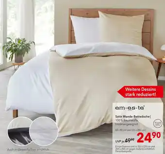 Matratzen Concord Em-es-te satin wende-bettwäsche Angebot
