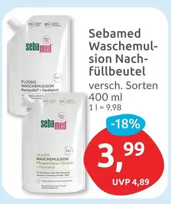 Budni Sebamed flüssig waschemulsion nachfüllbeutel Angebot