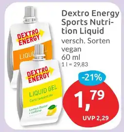 Budni Dextro energy sports nutrition liquid lemon flavour + caffeine Angebot