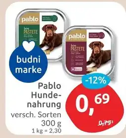 Budni Pablo hundnahrung Angebot