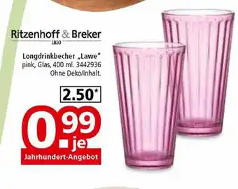 Segmüller Ritzenhoff & breker longdrinkbecher 'lawe' Angebot
