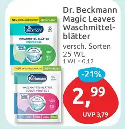 Budni Dr. beckmann magic leaves waschmittel-blätter universal Angebot