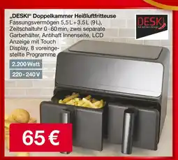 Woolworth „deski“ doppelkammer heißluftfritteuse Angebot