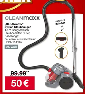Woolworth Cleanmaxx zyklon staubsauger Angebot