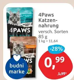 Budni 4paws katzennahrung wild river Angebot