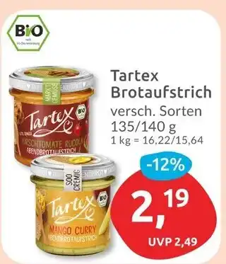 Budni Tartex brotaufstrich kirschtomate rucola Angebot