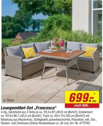 toom Baumarkt Loungemöbel-Set „Francesca" Angebot