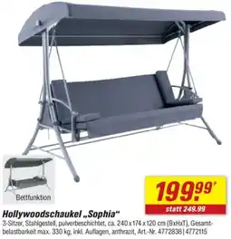 toom Baumarkt Hollywoodschaukel ,,Sophia" Angebot