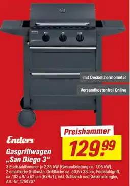 toom Baumarkt Enders Gasgrillwagen „San Diego 3" Angebot