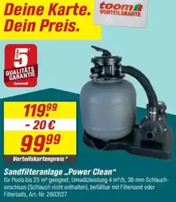 toom Baumarkt Sandfilteranlage ,,Power Clean" Angebot