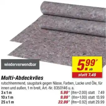 toom Baumarkt Multi-Abdeckvlies Angebot