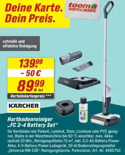 toom Baumarkt KÄRCHER Hartbodenreiniger ,,FC 2-4 Battery Set" Angebot